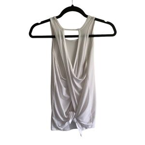 ATHLETA Essence Tie Back Tank Top Oversized 
White XXS